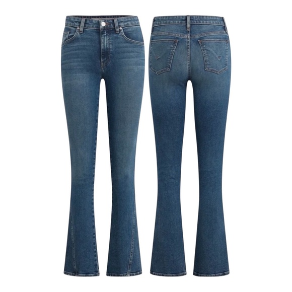 Hudson Barbara Stage Blue High-Rise Baby Bootcut Premium Denim Jeans Womens 24 - Picture 1 of 13